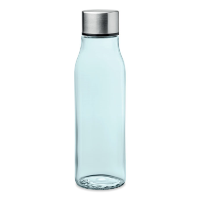 GLASS DRINK BOTTLE 500 ML in Transparent Blue