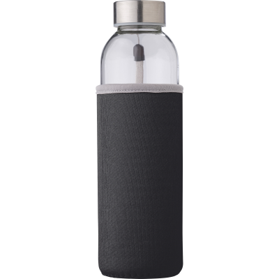 GLASS DRINK BOTTLE (500ML) in Black