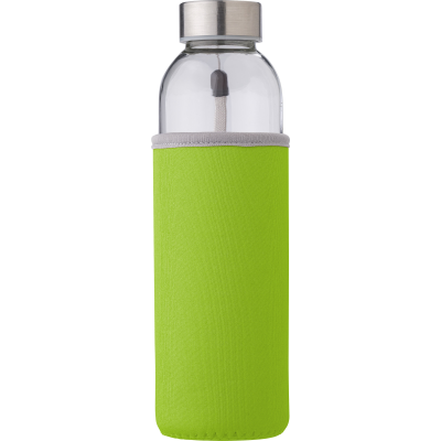 GLASS DRINK BOTTLE (500ML) in Lime