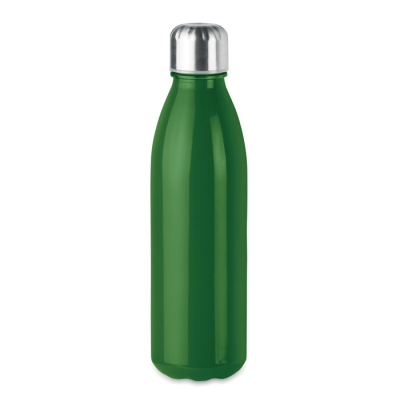 GLASS DRINK BOTTLE 650ML in Green