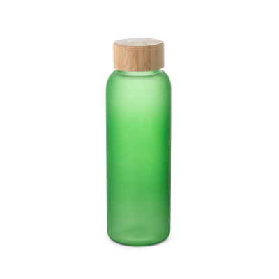 LILLARD BOROSILICATE GLASS BOTTLE in Frosted 500 Ml in Pale Green