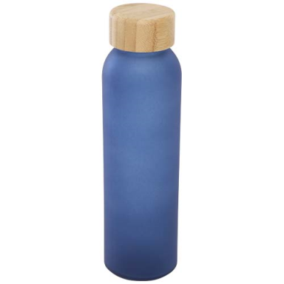 LUME 500 ML MATTE SODA LIME GLASS BOTTLE with Bamboo Lid 