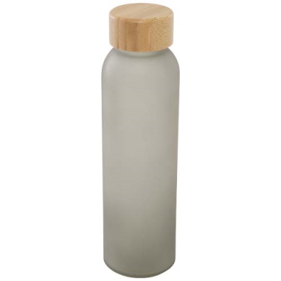 LUME 500 ML MATTE SODA LIME GLASS BOTTLE with Bamboo Lid 
