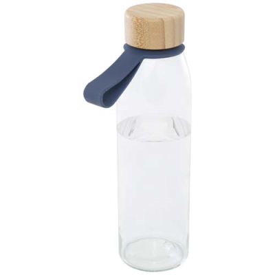 PORTO 500 ML GLASS WATER BOTTLE with Silicon Handle & Bamboo Lid 