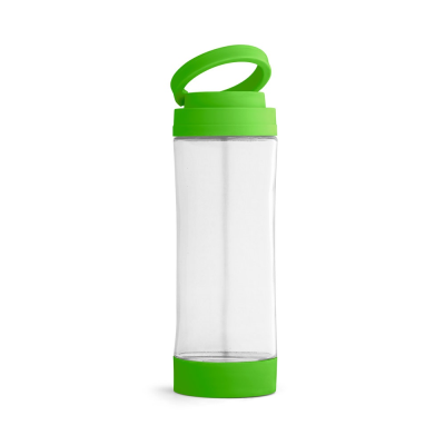 QUINTANA GLASS SPORTS BOTTLE with PP Cap 390 Ml in Pale Green