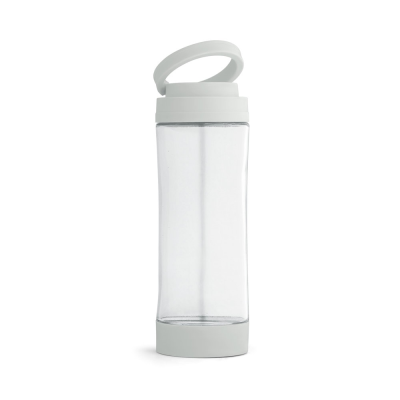 QUINTANA GLASS SPORTS BOTTLE with PP Cap 390 Ml in Pale Grey