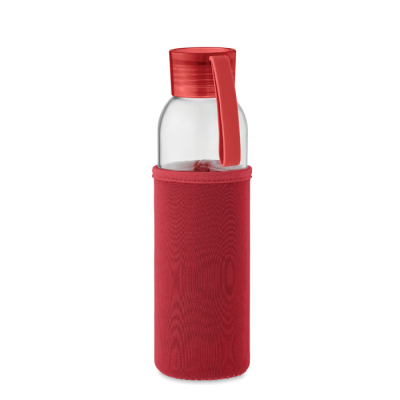 RECYCLED GLASS BOTTLE 500 ML in Red