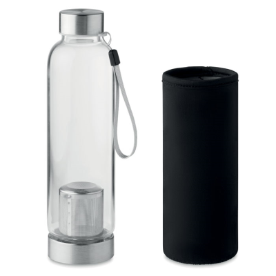 SINGLE WALL GLASS BOTTLE 500ML in Black