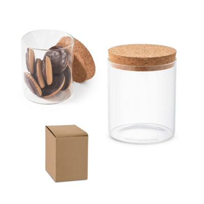 SPICE 700 BOROSILICATE GLASS CANISTER with Bamboo Lid 700 Ml