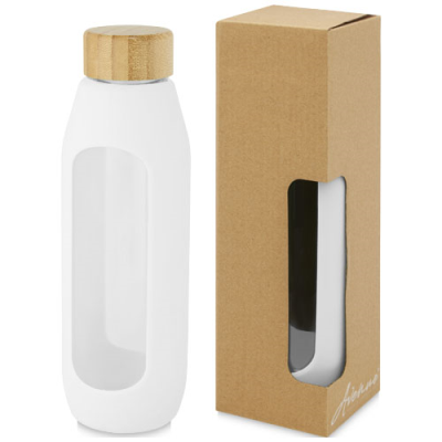 TIDAN 600 ML BOROSILICATE GLASS BOTTLE with Silicon Grip