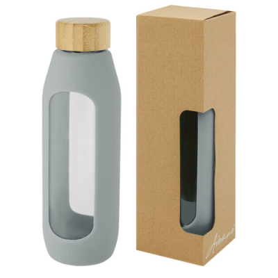 TIDAN 600 ML BOROSILICATE GLASS BOTTLE with Silicon Grip