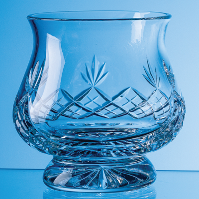14CM LEAD CRYSTAL PANELLED HURRICANE BOWL