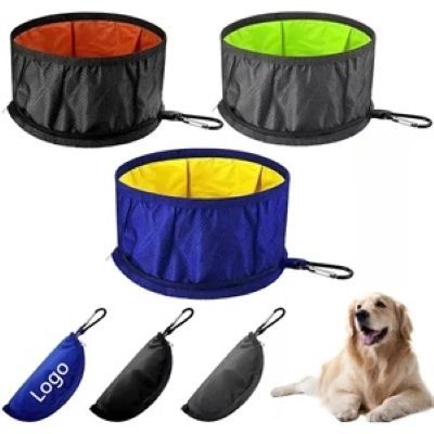 COLLAPSIBLE CLOTH PET BOWL with ZIPPER