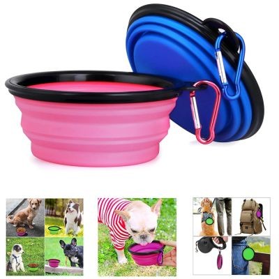 COLLAPSIBLE SILICONE PET FEEDING WATER BOWL