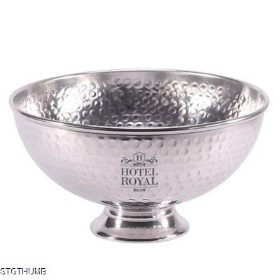 DIMPLED SILVER PUNCH BOWL - 250MM