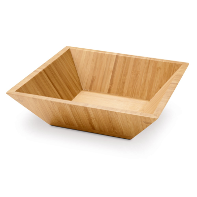PEPPER SQUARE BAMBOO SALAD BOWL in Natural