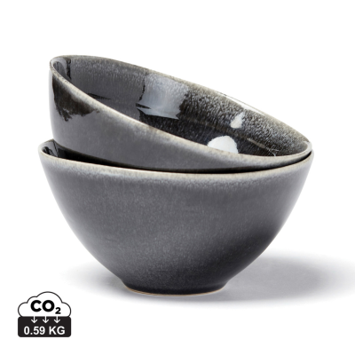 VINGA NOMIMONO BOWL 15,5 CM, 2 PCS SET in Black