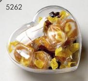 HEART SHAPE 2 PIECE CONTAINER in Clear Transparent