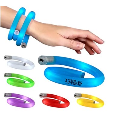 FLASHING LED COIL TUBE BRACELET