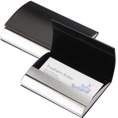 BUSINESS CARD HOLDER CARDIFF in Black  - PROMOTIONAL CORPORATE GIFT