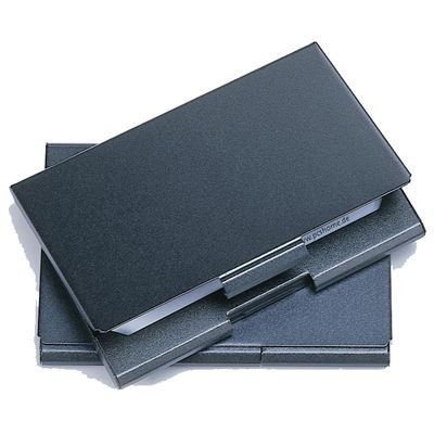 DARK GREY METAL BUSINESS CARD OR CREDIT CARD HOLDER CASE