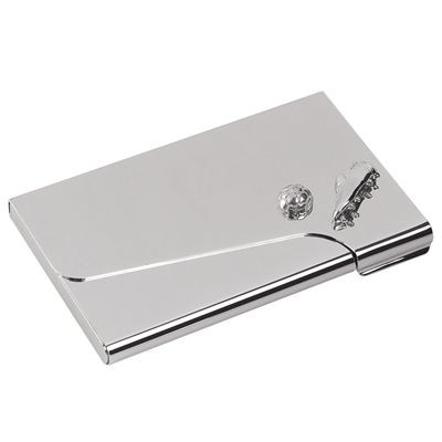 FOOTBALL DESIGN POCKET BUSINESS CARD HOLDER in Silver