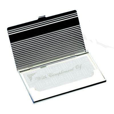 LINEA POCKET BUSINESS CARD HOLDER in Silver
