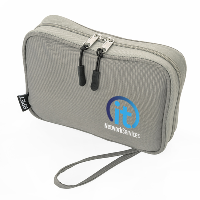 CABLE TIDY  &  GADGET KIT PRINTED RPET BAG