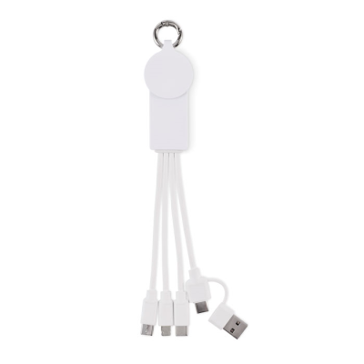 2 in 1 Charger Cable Type-C in White