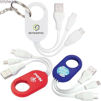 3-IN-1 SHORT ARM USB CHARGER CABLE - NEW TYPE-C CONNECTOR
