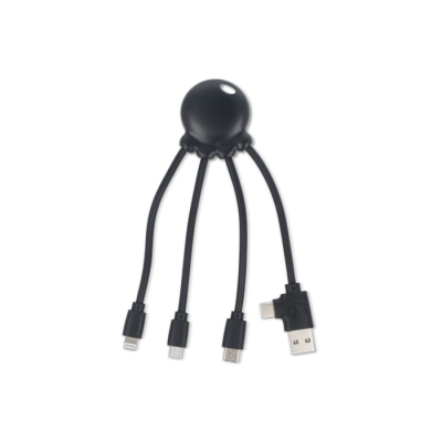 4009 - XOOPAR OCTOPUS OBP CABLE OCEAN BOUND PLASTIC in Black