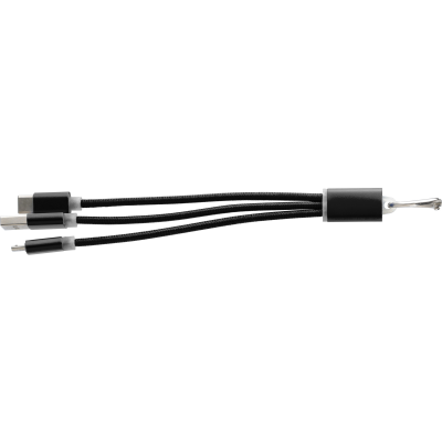 ALUMINIUM METAL CABLE SET in Black