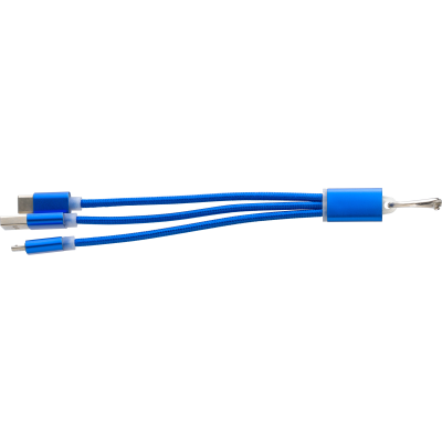 ALUMINIUM METAL CABLE SET in Cobalt Blue