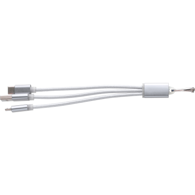 ALUMINIUM METAL CABLE SET in Silver
