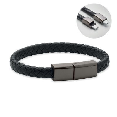 BRAIDED BRACELET CABLE TYPE-C in Black