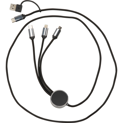 CHARGER CABLE with a Light Function in Black 