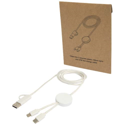 CITALA 5-IN-1 RECYCLED PLASTIC 150 CM DATA SYNC AND 27W FAST CHARGE CABLE
