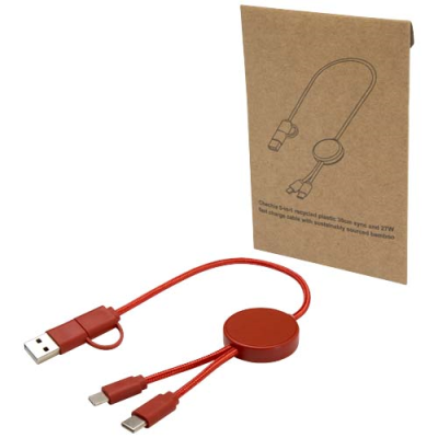 CITALA 5-IN-1 RECYCLED PLASTIC 30 CM DATA SYNC AND 27W FAST CHARGE CABLE