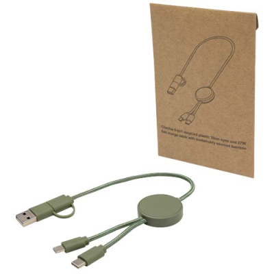 CITALA 5-IN-1 RECYCLED PLASTIC 30 CM DATA SYNC AND 27W FAST CHARGE CABLE