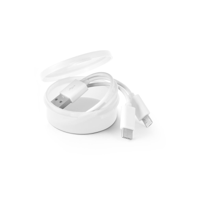 EMMY 3 in 1 USB Cable in ABS & PVC in White