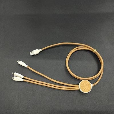 FSC APPROVED CORK BASED 3-IN-1 MULTI CHARGER CABLE
