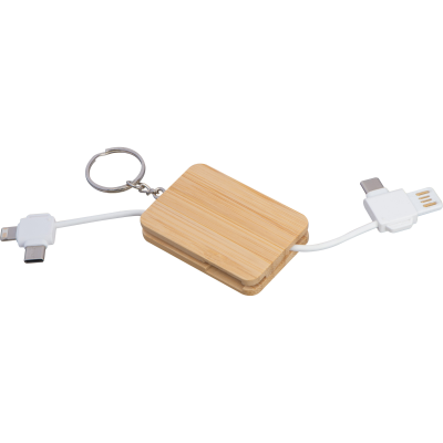 KEYRING CHAIN BELLEVUE in Beige 