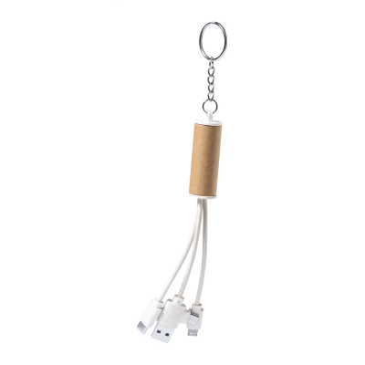 KEYRING USB CHARGER CABLE in Natural