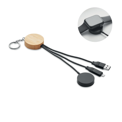 KEYRING with 4 in 1 60W Cable in Black
