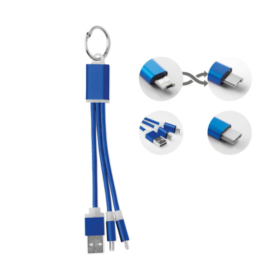 KEYRING with USB Type C Cable in Blue