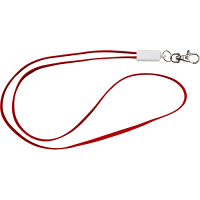 LANYARD AND CHARGER CABLE in Red