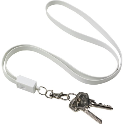 LANYARD AND CHARGER CABLE in White