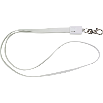 LANYARD AND CHARGER CABLE in White