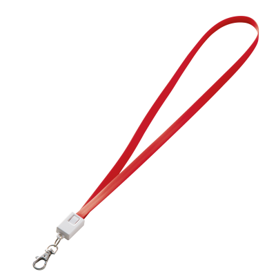 LANYARD with Universal Charger Cable Reno in Red 