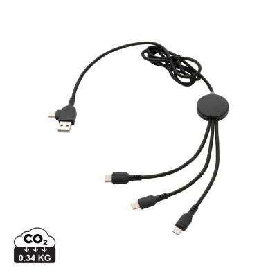 LIGHT UP LOGO 6-IN-1 CABLE in Black